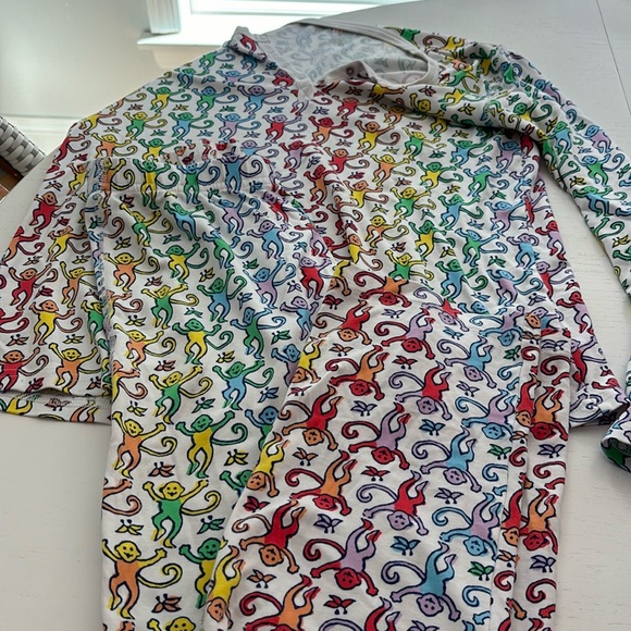 Roller Rabbit woman’s Petite disco monkey print set - Picture 4 of 6